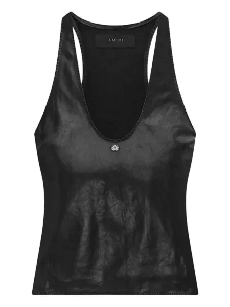 Top Amiri din piele negru