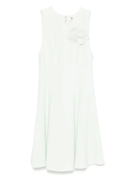 Rochie mini Elisabetta Franchi cu model floral din crep de costum verde
