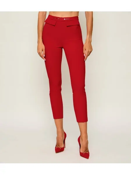 Elisabetta Franchi Pantaloni țigarete roșu