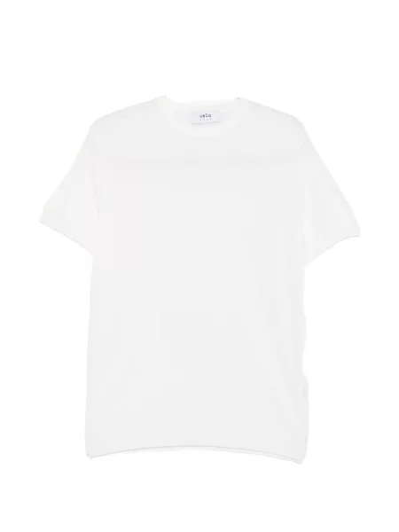 Scurt pulover Vela Shop cu decolteu rotund alb