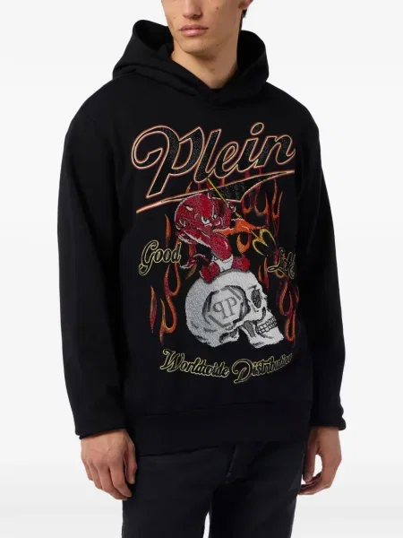 Hanorac cu glugă Philipp Plein negru