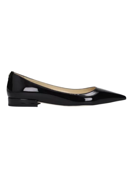 Balerinki Jimmy Choo skórzane bez obcasa czarne