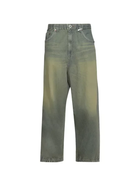 Blugi Maison Mihara Yasuhiro cu picior lat albastru