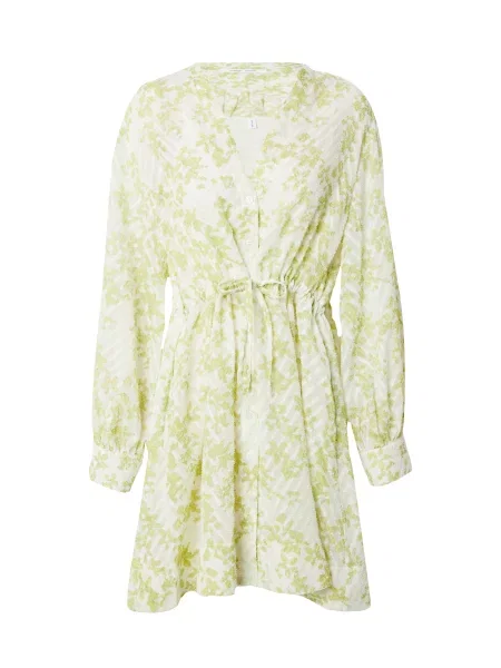 Samsøe Samsøe Košeľové šaty Saamelie svetlozelená biela