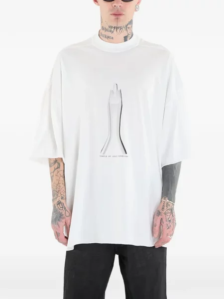 Tricou Rick Owens Drkshdw alb