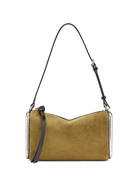 Geantă Marc Jacobs din piele de căprioară maro