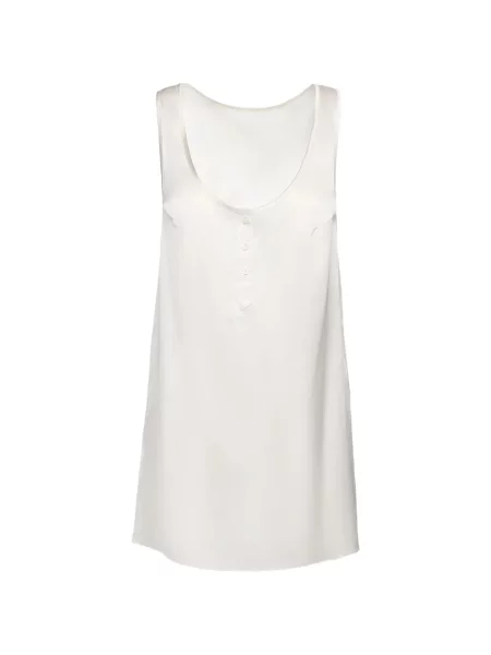 Rochie mini Medeea fără mâneci alb