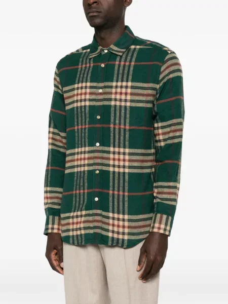 Карирана фланелена риза Portuguese Flannel зелено