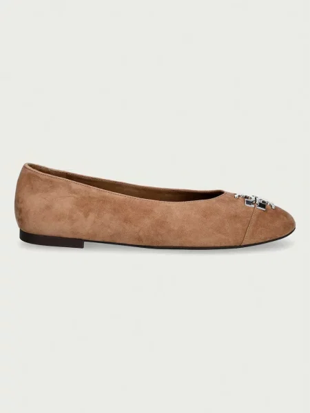 TORY BURCH Balerini Charlie | piele întoarsă bej