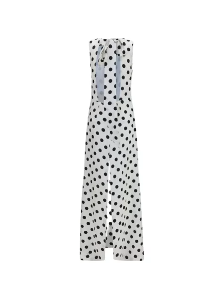 Rochie maxi Sa Su Phi cu buline alb