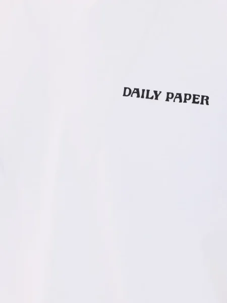 Tricou Daily Paper cu imagine alb