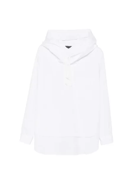 Hanorac cu glugă Comme Des Garcons Homme Plus lung alb
