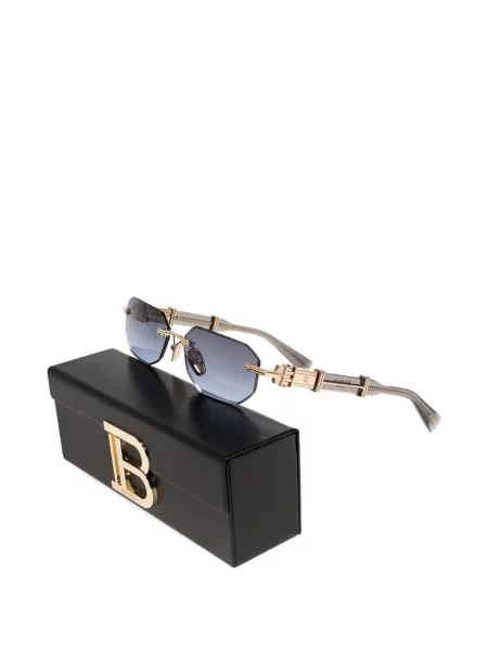 Ochelari de soare Balmain cu imprimeu geometric negru