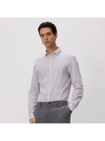 Reserved Košile regular fit s vysokým podílem bavlny antracitová