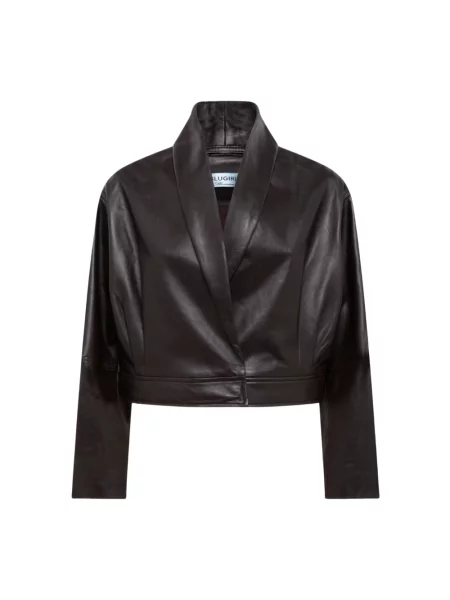 Kurtka skórzana Blugirl brązowa