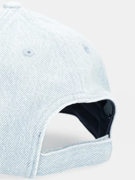 Șapcă Tommy Jeans Linear Denim Cap celest albastru