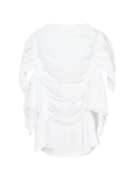 Bluză Comme Des Garçons drapată alb