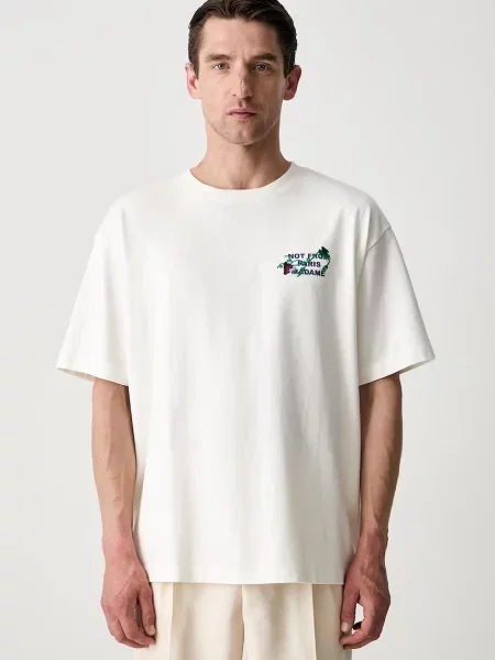Drôle de Monsieur Vine Embroidered Slogan tricou din pentru bărbați