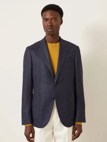 Zegna Sako Regular Fit tmavě modrá