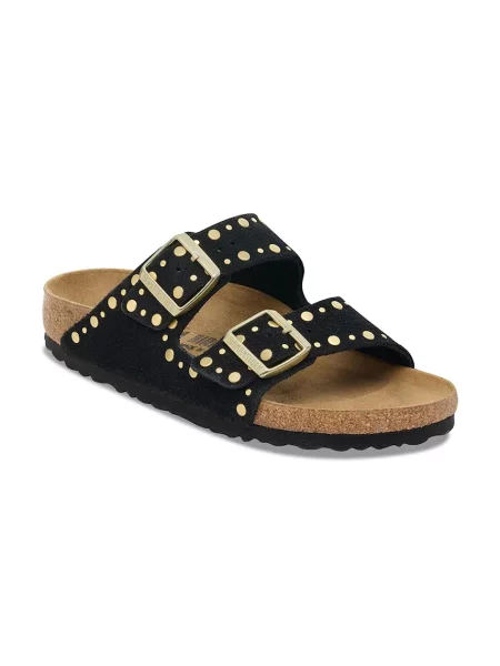 Замшевые шлепанцы Birkenstock черные