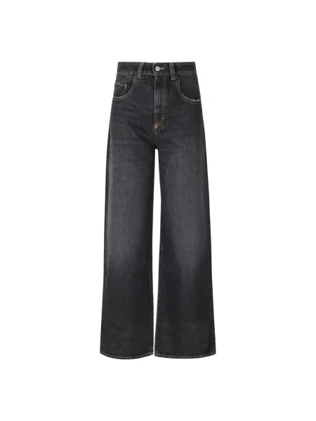 Szerokie jeansy Icon Denim czarne