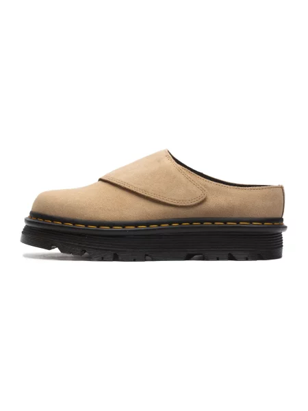 Klapki mules Dr. Martens zamszowe beżowe
