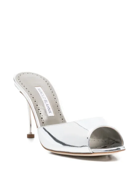 Pantofi cu toc Manolo Blahnik argintiu