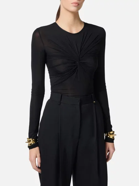 Лонгслів Elisabetta Franchi чорний