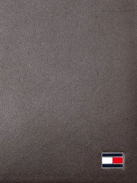 Portfel ze skóry Tommy Hilfiger brązowy