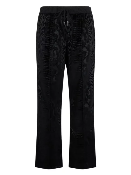 Pantaloni Roberto Cavalli cu imagine cu imprimeu animal print negru