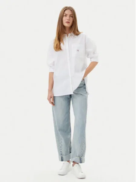 Calvin Klein Jeans Košilová Halenka bílá