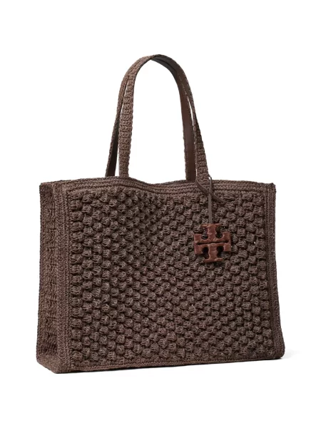 Geantă shopper Tory Burch maro