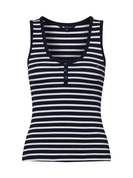 Tommy Jeans top z dzianiny Kobiety niebieski|biały w M granatowy