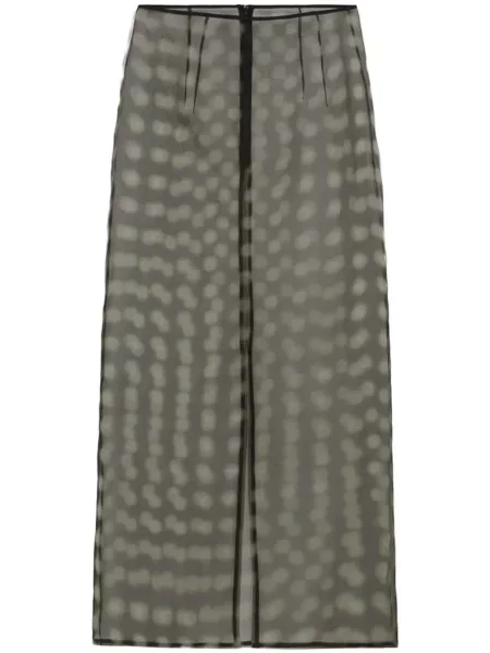 Fustă midi 16arlington până la genunchi verde