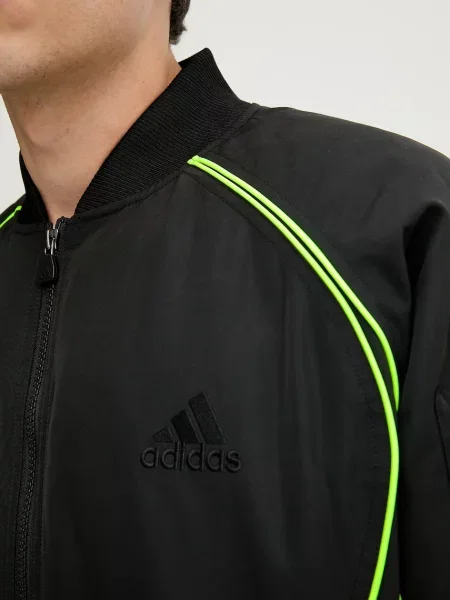 Куртка-бомбер adidas Originals Teamgeist демісезонна oversize чорний