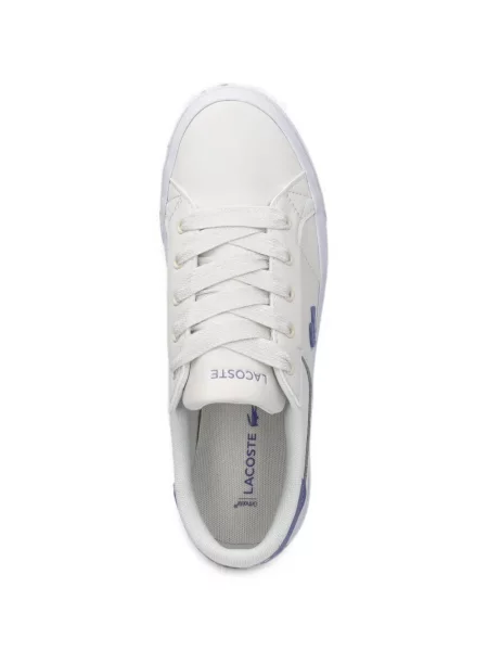 Sneakerși Lacoste cu platformă cu autograf alb