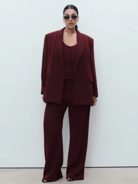 Пиджак Mango бордовый
