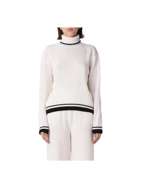 Dzianinowy golf golf Msgm biały