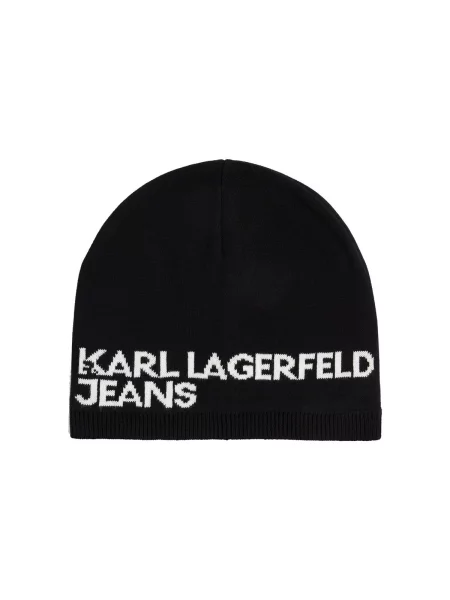 Kapa Karl Lagerfeld Jeans od tanke pletenine crna