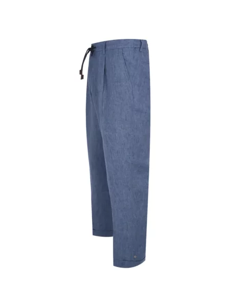 Pantaloni Gran Sasso cu cordon albastru