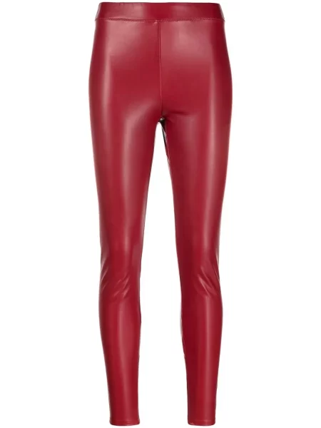 Leggings Michael Michael Kors din piele roșu