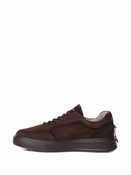 Sneakerși Baracuta din piele de căprioară maro