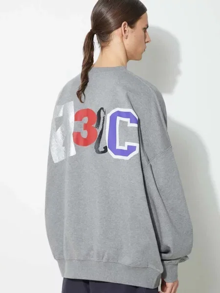 Hanorac de Mutli-Media Bubble Crewneck barbati cu imprimeu gri