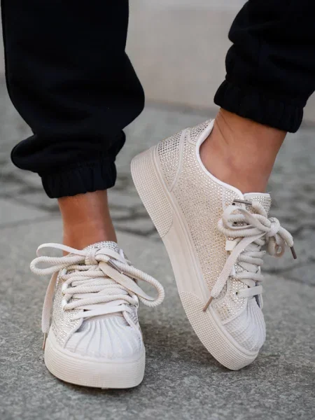 Tenisky Boto na platformě béžové