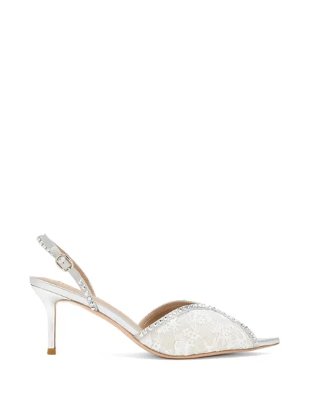 Полуотворени обувки Nicoli с дантела сиво