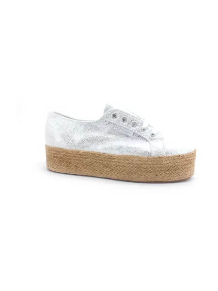 Sneakersy Superga na platformie szare