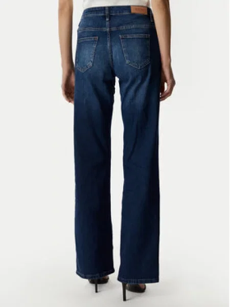 JOOP! Jeans hlače Mornarsko Wide Leg modra