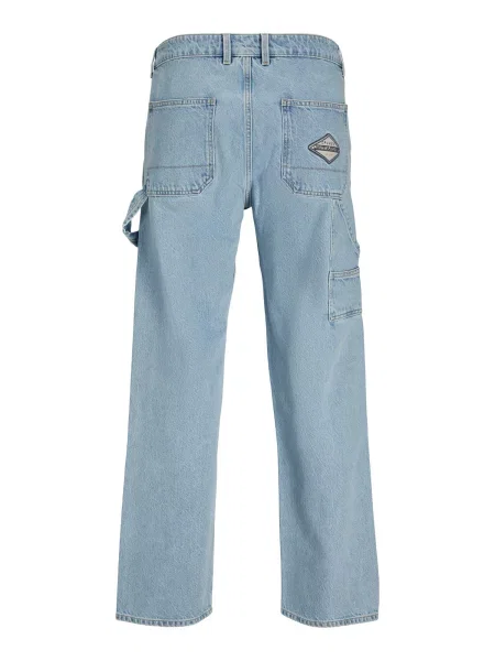 JACK & JONES Rifľové kapsáče EDDIE denim modrá