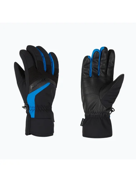 Мъжки скиорски ръкавици ZIENER Gabino black/persian blue черно