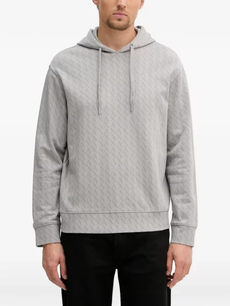 Hanorac cu glugă Armani Exchange gri